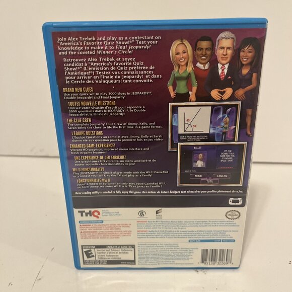 Jeopardy! (Nintendo Wii U, 2012) THQ CIB Complete w Manual - Picture 2 of 3